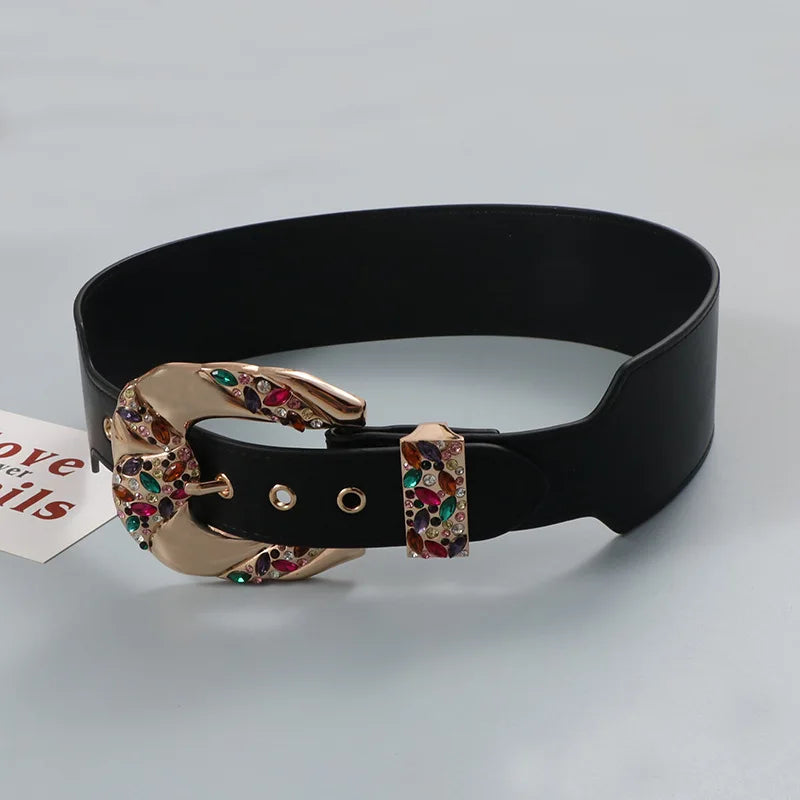 Ceinture Large Strass Femme